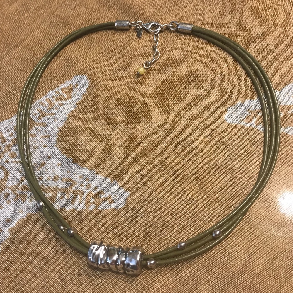 Silpada Sterling Silver & Leather Choker Necklace